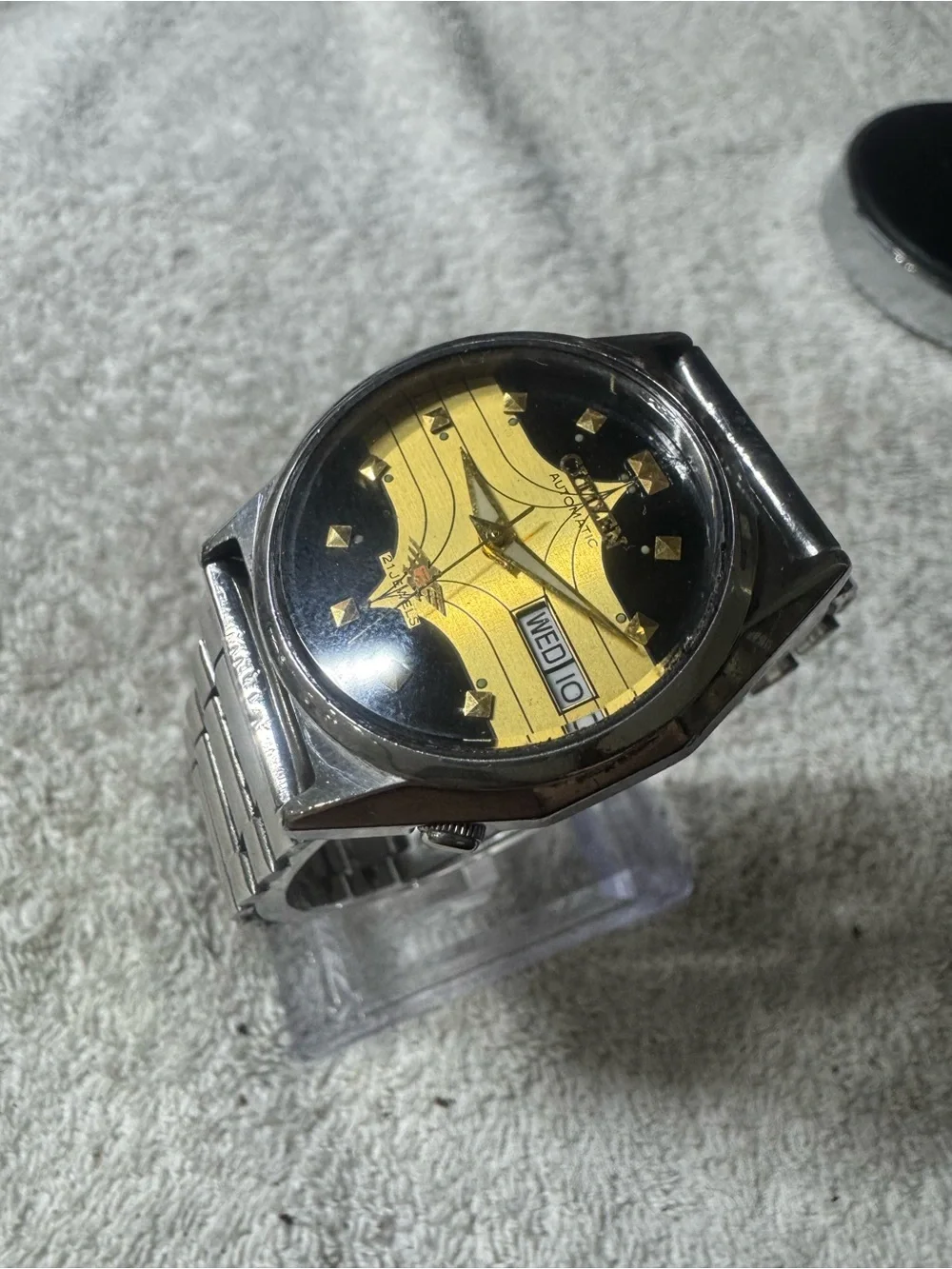 Citizen Two-Tone Black and Gold Automatic Wristwatch